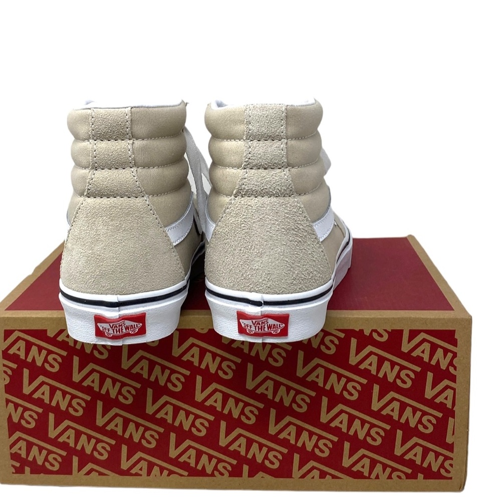 VANS Sk8-Hi Shoes Beige Suede Canvas Casual Sneakers SB Women's Size VN0005U9BLL - Picture 5 of 10